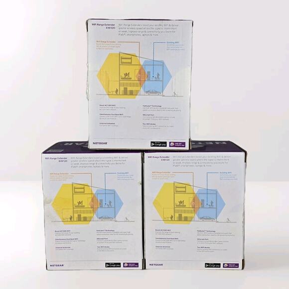 NETGEAR AC1200 Wi-Fi Range Extender EX6120 *3 TOTAL*USED*‎ - Picture 3 of 10